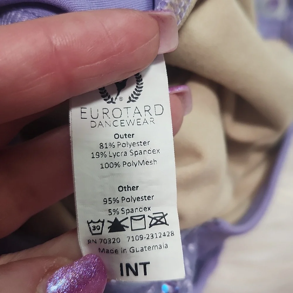 Eurotard Purple Sequin Dance Leotard
